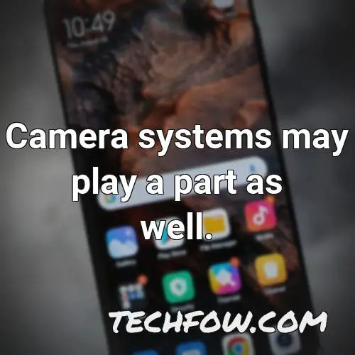 camera systems may play a part as well