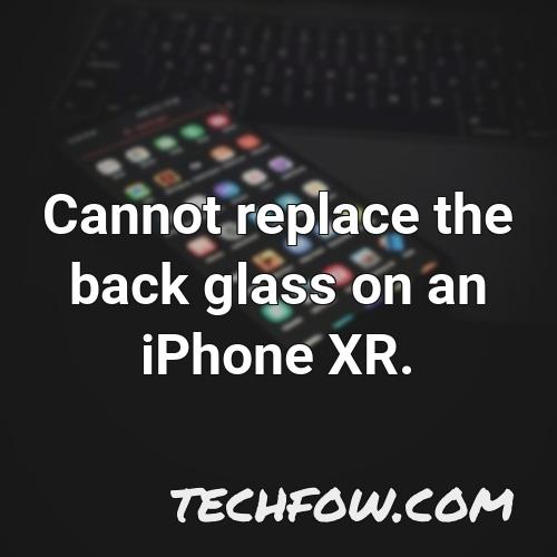 cannot replace the back glass on an iphone