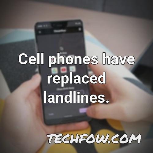 cell phones have replaced landlines