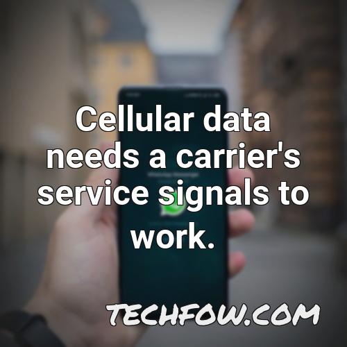 cellular data needs a carrier s service signals to work