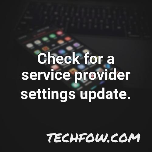 check for a service provider settings update