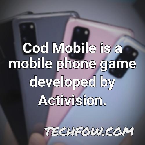 cod mobile is a mobile phone game developed by activision