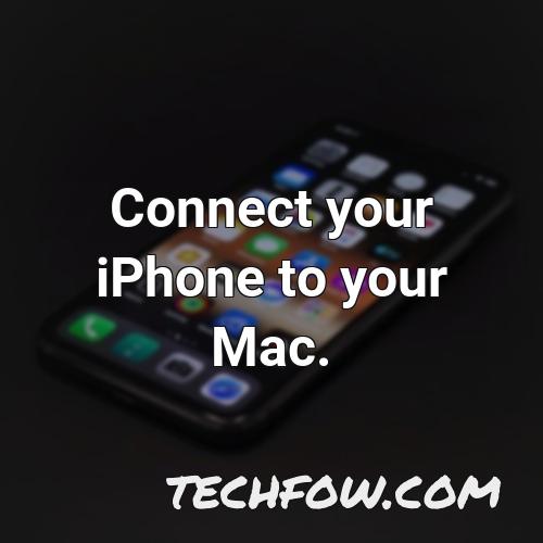 connect your iphone to your mac