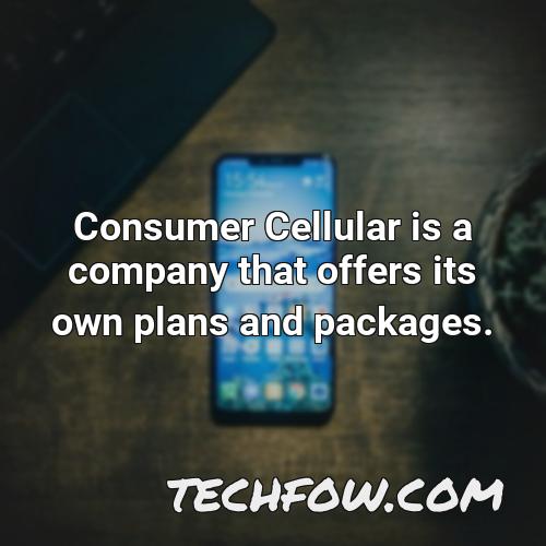 consumer cellular is a company that offers its own plans and packages