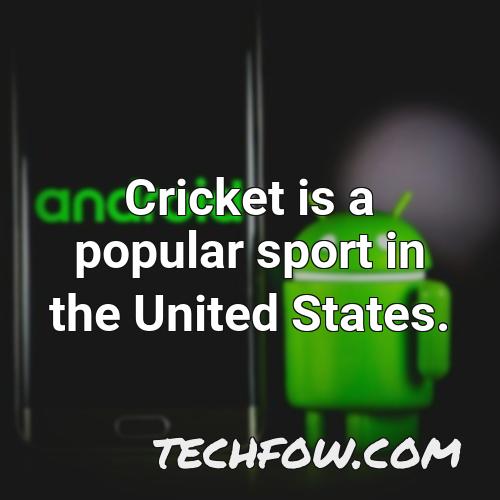 cricket is a popular sport in the united states 1