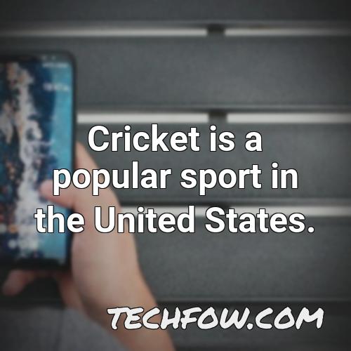 cricket is a popular sport in the united states