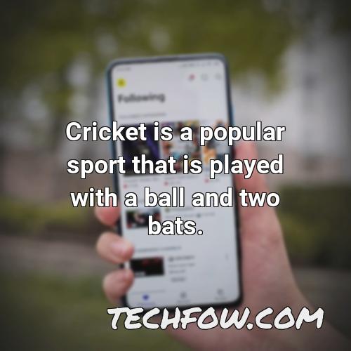 cricket is a popular sport that is played with a ball and two bats