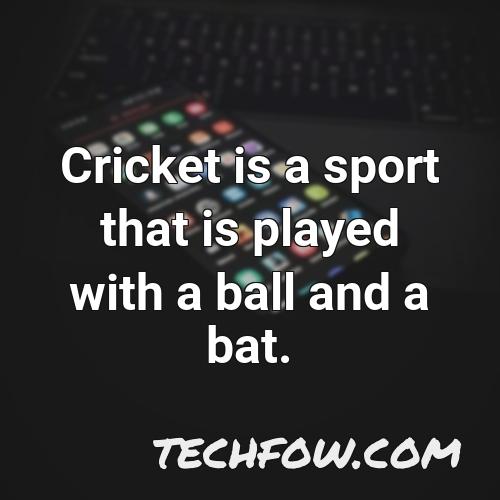 cricket is a sport that is played with a ball and a bat