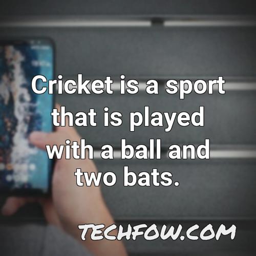 cricket is a sport that is played with a ball and two bats 1
