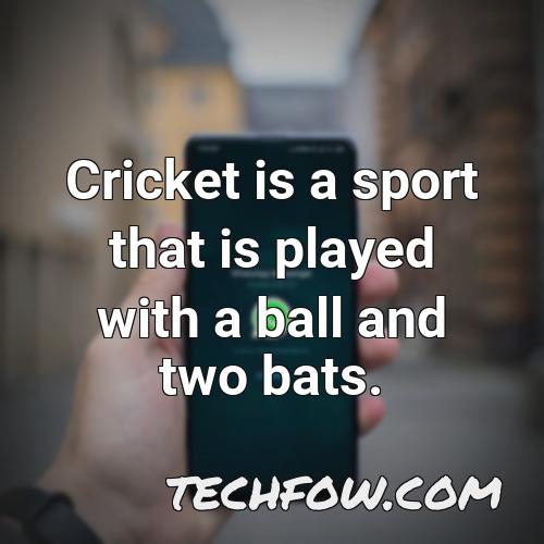 cricket is a sport that is played with a ball and two bats