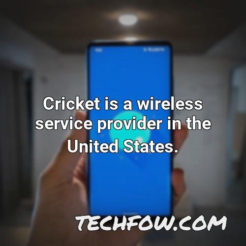 cricket is a wireless service provider in the united states