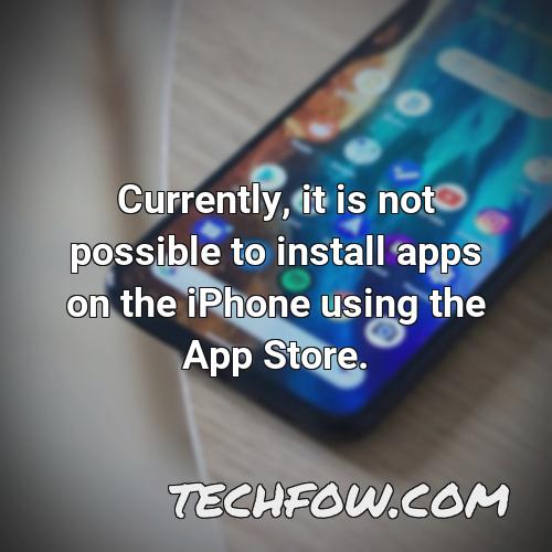 currently it is not possible to install apps on the iphone using the app store