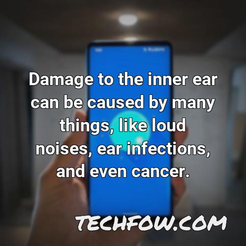 damage to the inner ear can be caused by many things like loud noises ear infections and even cancer