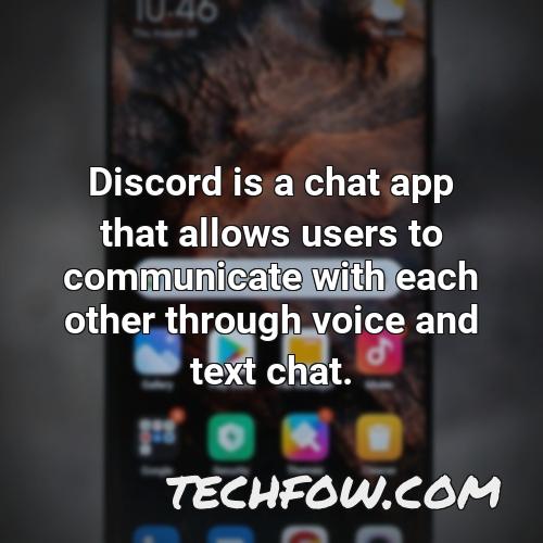 discord is a chat app that allows users to communicate with each other through voice and text chat