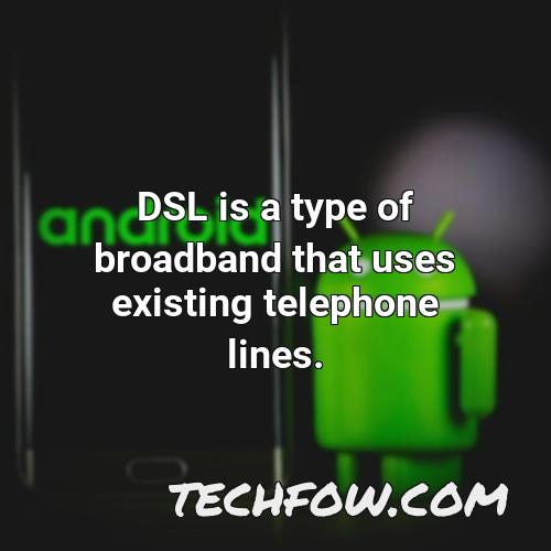 dsl is a type of broadband that uses existing telephone lines