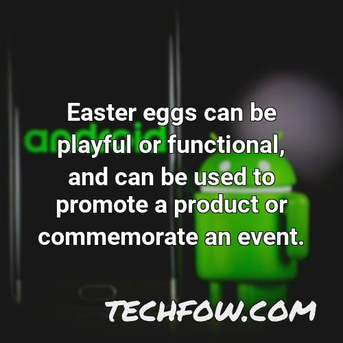 easter eggs can be playful or functional and can be used to promote a product or commemorate an event