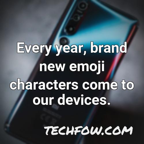 every year brand new emoji characters come to our devices
