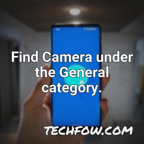 find camera under the general category