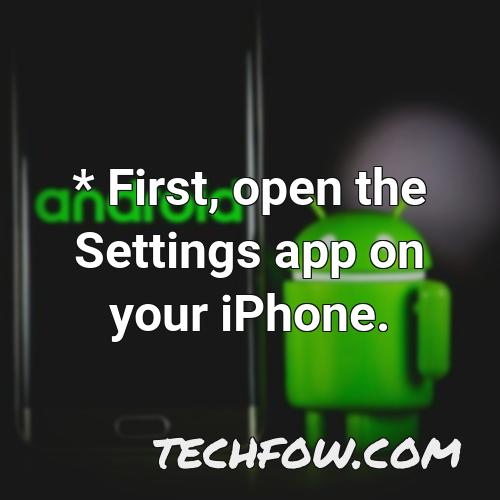 first open the settings app on your iphone