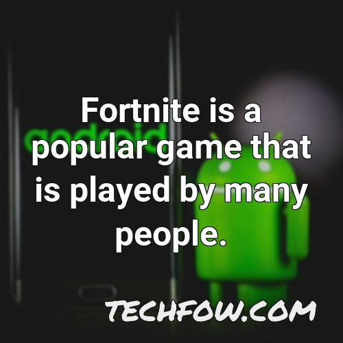 fortnite is a popular game that is played by many people
