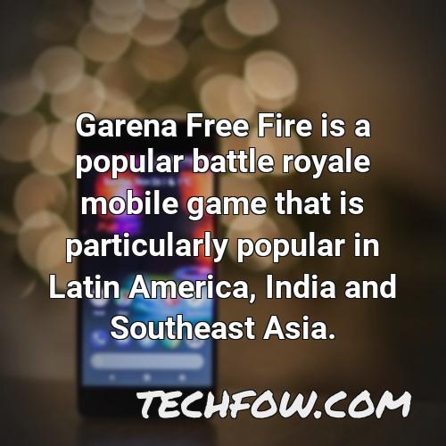 garena free fire is a popular battle royale mobile game that is particularly popular in latin america india and southeast asia