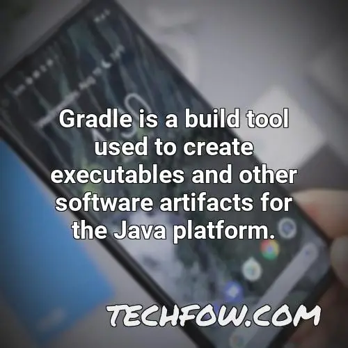 gradle is a build tool used to create executables and other software artifacts for the java platform