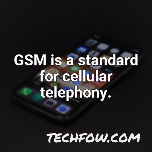 gsm is a standard for cellular telephony