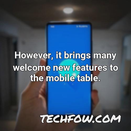 however it brings many welcome new features to the mobile table