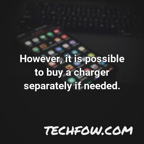 however it is possible to buy a charger separately if needed