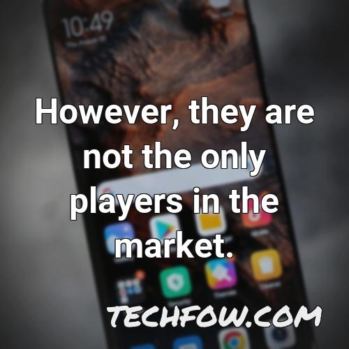 however they are not the only players in the market