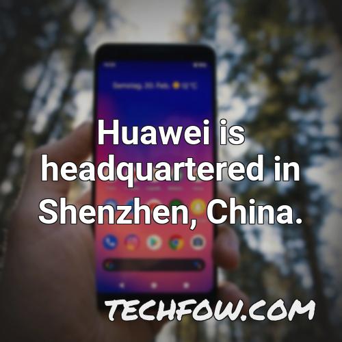 huawei is headquartered in shenzhen china