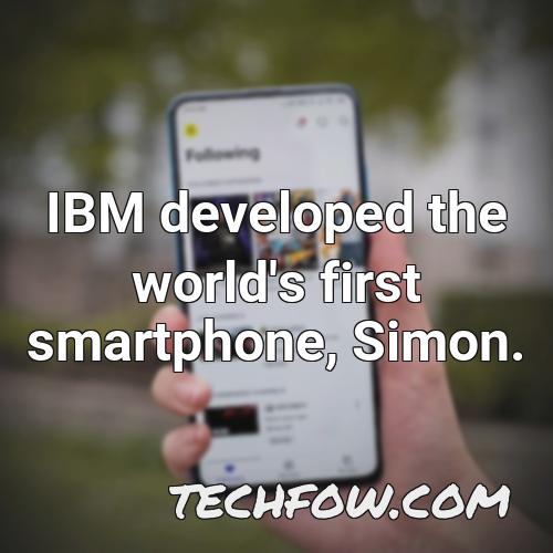 ibm developed the world s first smartphone simon