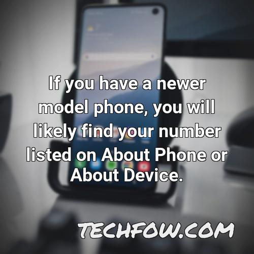 if you have a newer model phone you will likely find your number listed on about phone or about device