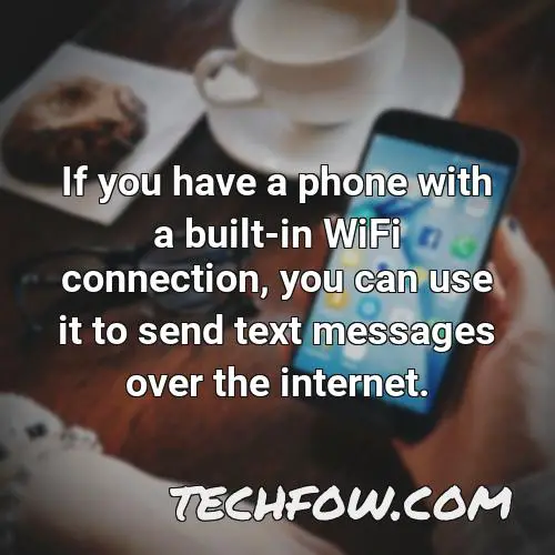 if you have a phone with a built in wifi connection you can use it to send text messages over the internet