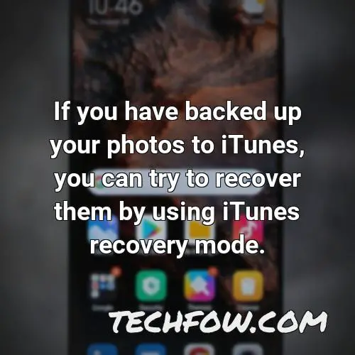 if you have backed up your photos to itunes you can try to recover them by using itunes recovery mode