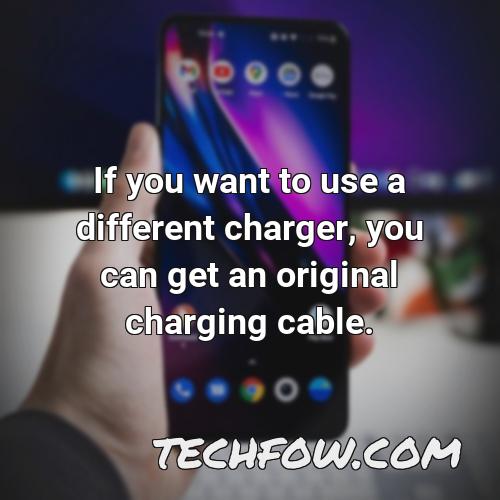 if you want to use a different charger you can get an original charging cable