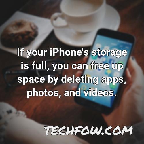 if your iphone s storage is full you can free up space by deleting apps photos and videos