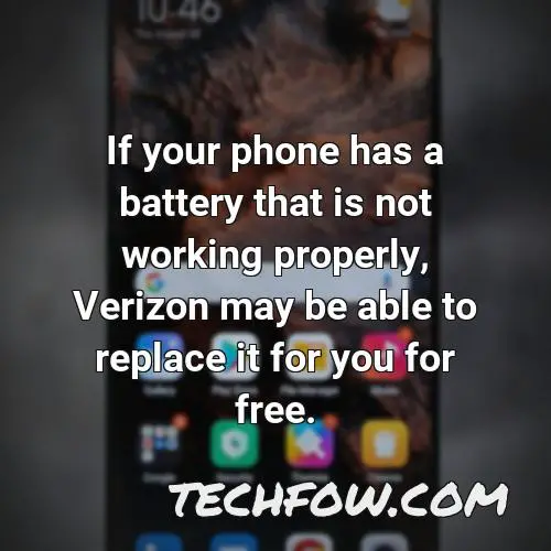 if your phone has a battery that is not working properly verizon may be able to replace it for you for free