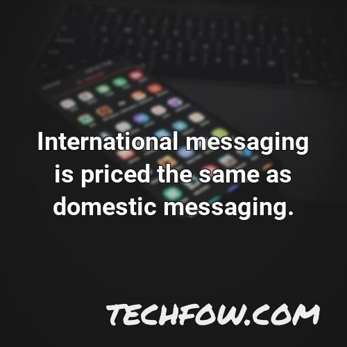 international messaging is priced the same as domestic messaging