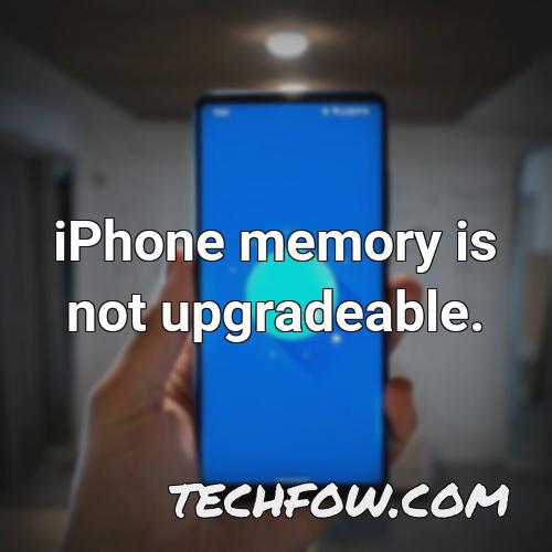 iphone memory is not upgradeable