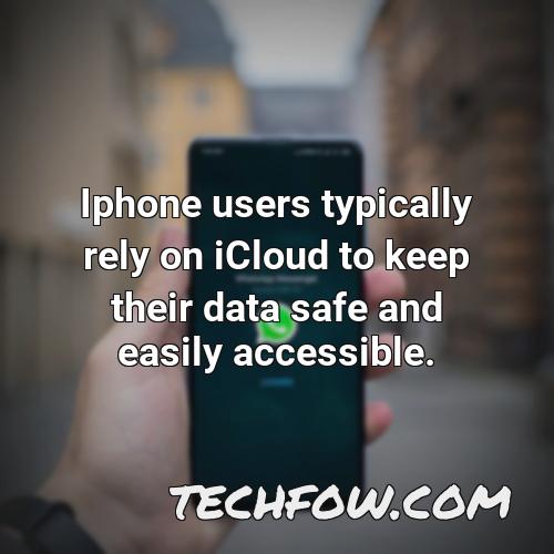 iphone users typically rely on icloud to keep their data safe and easily accessible