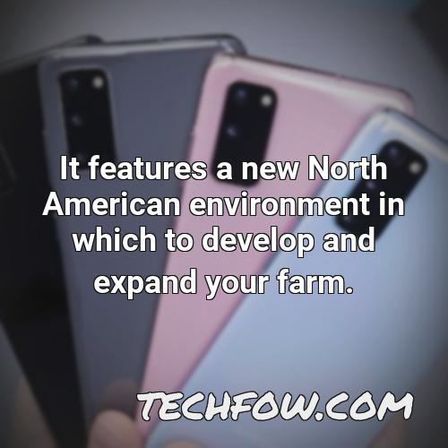 it features a new north american environment in which to develop and expand your farm