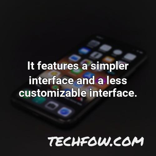 it features a simpler interface and a less customizable interface