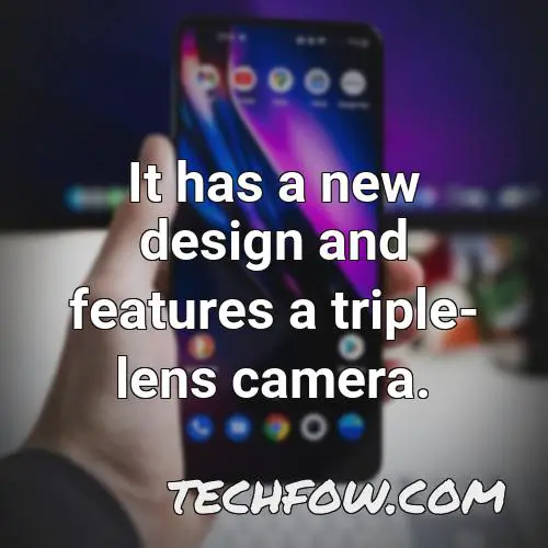 it has a new design and features a triple lens camera