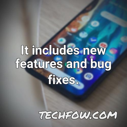 it includes new features and bug