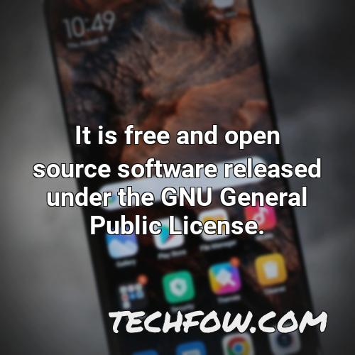 it is free and open source software released under the gnu general public license