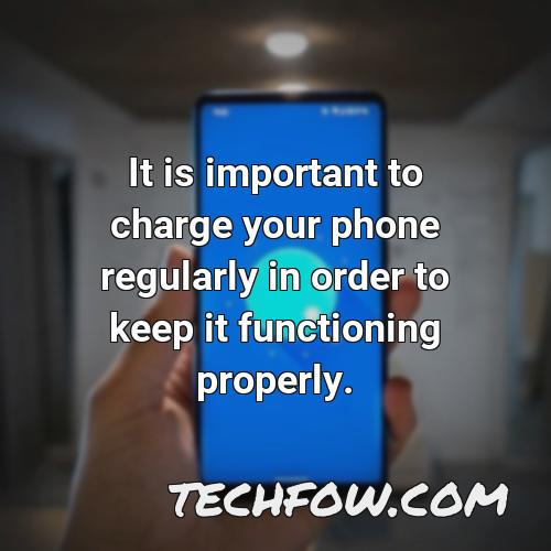 it is important to charge your phone regularly in order to keep it functioning properly