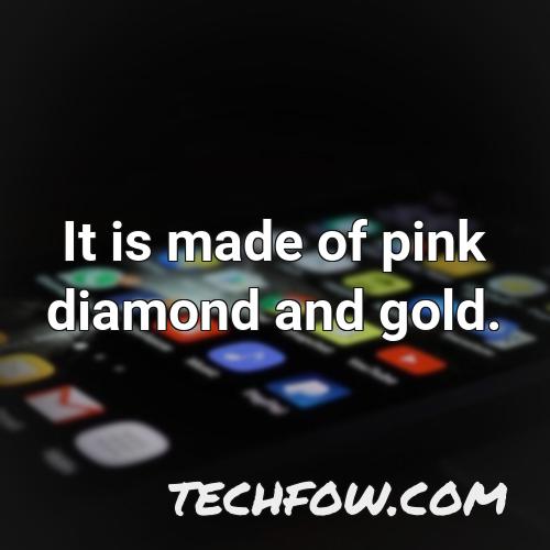 it is made of pink diamond and gold