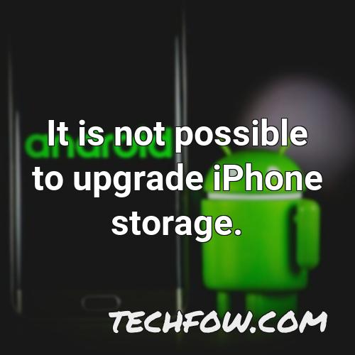 it is not possible to upgrade iphone storage