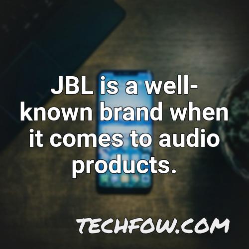 jbl is a well known brand when it comes to audio products